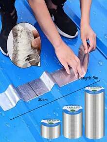 1 Roll 100cm-500cm Long Waterproof Roof Tape, Ceiling Leak-Proof Tape, Crack Repair, Pipeline Leak-Proof Tape, Wall Leak-Proof Sticker, Super Nano Tape, Asphalt Shingle Leak-Proof Patch