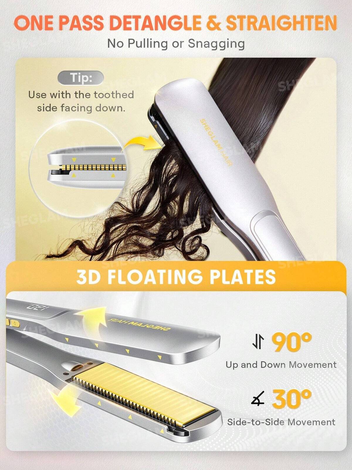 Sleek Chic Wide Glide Straightener - US Plug