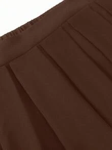 Celure Plus Size Women Chiffon Solid A-Line Skirt Fall Cloth For Women