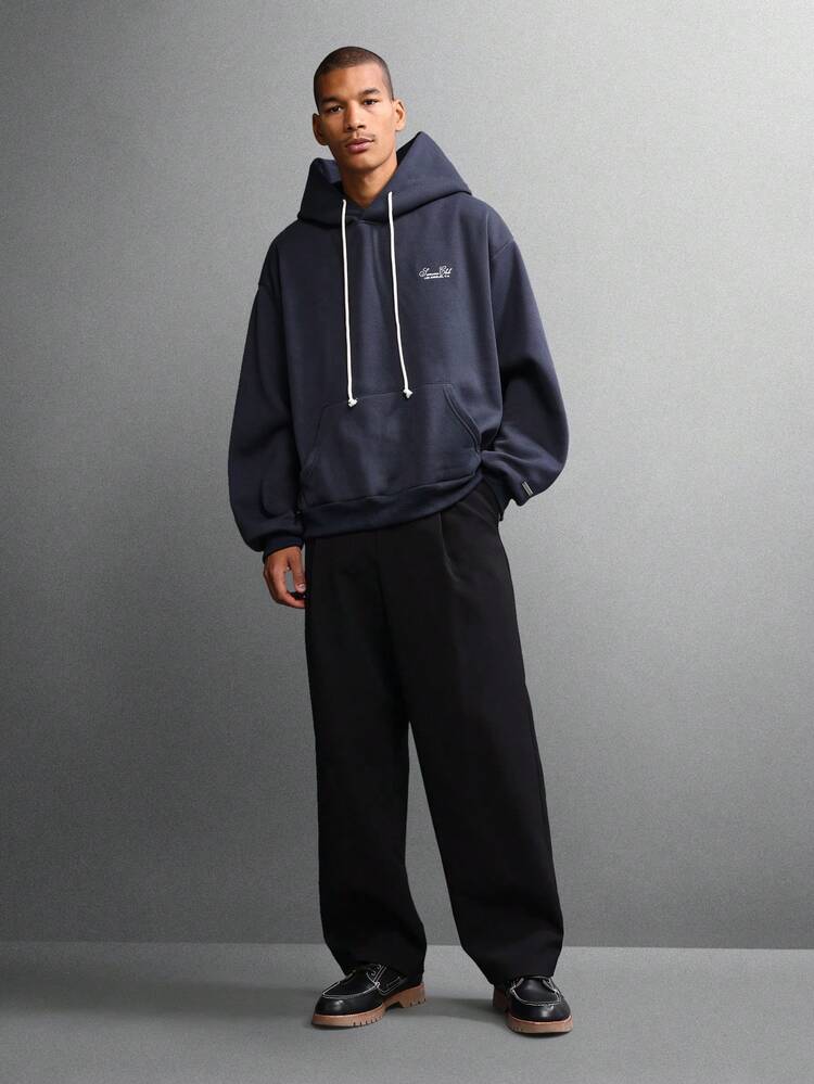 Regular Fit Pullover Hoodie With Centre Pocket