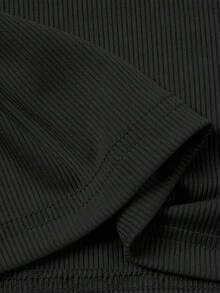 Manfinity Dauomo Men's Solid Color Ribbed Turtleneck Casual Long Sleeve T-Shirt, For Fall