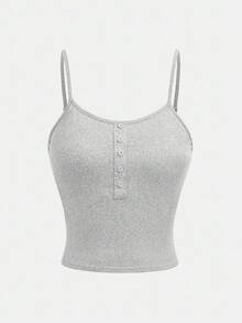 SHEIN Girlism 3件套少女海军蓝、黑色、灰色吊带背心，内置胸垫，修身剪裁，百搭休闲吊带背心，适合所有季节/活动/秋季/冬季/万圣节、荧光模式、秋季、圣诞节/假日/节日/冬季 - 彩色 - 查看 9