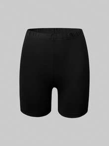 Set de 3 pantalones cortos/mallas elásticos y versátiles de uso diario para niñas, color negro - Gris - Ver 4