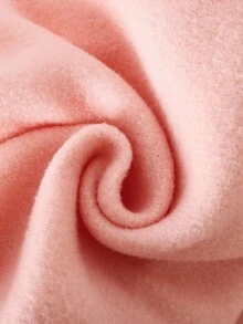 SHEIN 女婴两件套保暖套装，刺绣字母连帽卫衣和裤子，适合室内外穿着，秋冬季节。 - 淺粉色 - 查看 6