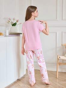 SHEIN 女童睡衣 粉色睡衣 - 粉色 - 查看 2