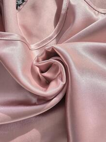 SilkySpell Plus Size Faux Silk Lace Trim Cami Top And Shorts Pajama Set Satin Pajama Set Lace Trim Pajama Set Satin Sleepwear Set Lingerie Pajama Set Lace Pajama Set Lace Pj Set Lingerie Sleep Set Babydoll Pajama Set