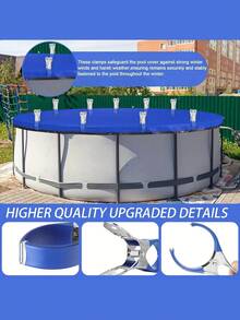 6pcs Heavy Duty Stainless Steel Swimming Pool Cover Clips With Blue Plastic Handles - Sturdy Wind-Resistant Spring Clips, Suitable For Safely Securing Pool Covers And Photography/Photoshoot Clips | Fashionable Metal Clips | Durable Plastic Handles - Multicolor - View 4