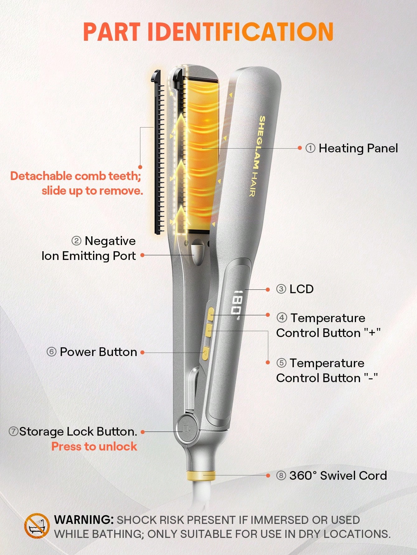 Sleek Chic Wide Glide Straightener - EU Plug 7