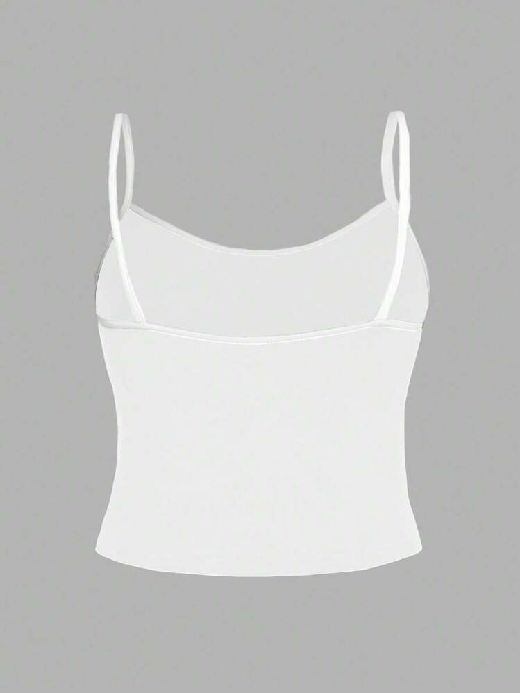 SHEIN ホワイト キャミソール XS SHEIN EZwear プラスサイズ レディース カジュアル ホワイト