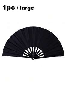 SHEIN Hand Fans, Hand Fans For Foldable, - Rave Fan - Premium Fabric Large Folding Fan Fans, Line Dancing, Chinese Martial Arts Kung Fu Fan, Tai Chi Dance Fan, Nylon-Cloth Vintage Retro Fabric Fans, Stage Performance Folding, Fan DIY Graffiti Solid Color Fan - Multicolor - View 17