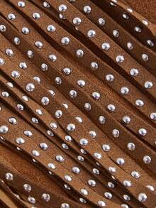 SHEIN MOD Women Bohemian 70s Fringe Sleeveless Jacket, Autumn Outerwear Tops,Fall Women Jackets,Western Jacket,Cowboy Jecket