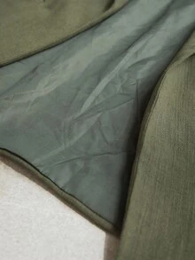 Aveloria Modichic 女士百搭褶袖修身西装外套和阔腿裤套装，通勤风格 - 軍綠色 - 查看 7