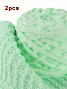 1/2/3/5 Rolls, Approx 90-100g/Pc Ice Bar Braided Single Strand Chunky Yarn For DIY Scarf, Bag, Slippers, Dolls, Blankets, Cushions, Plush Toys (Random Color)