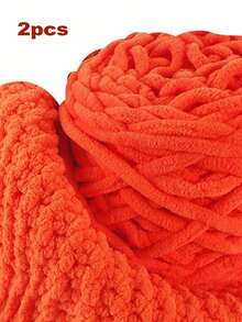 1/2/3/5 Rolls, Approx 90-100g/Pc Ice Bar Braided Single Strand Chunky Yarn For DIY Scarf, Bag, Slippers, Dolls, Blankets, Cushions, Plush Toys (Random Color)