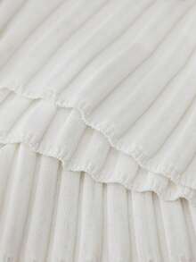 MOTF PREMIUM 纯色方领鱼尾下摆修身毛衣裙 - 白色 - 查看 13