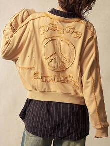 Bohemela Sudadera holgada de mujer de punto de cuello redondo, unicolor amarillo, estilo bohemio, para otoño/invierno - Azul - Ver 1