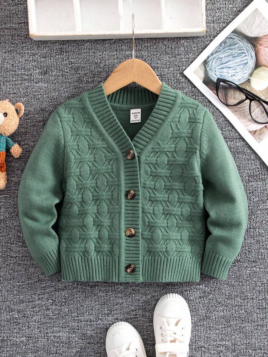 SHEIN Young Boy Casual Single-Breasted Textured Open Cardigan, Autumn Kids Cardigan Sweater Boys Sweater Boys Knit Cardigan Kids Knit Sweater Toddler Boy Green Cardigan Toddler Boy Cardigan Kids Knit Cardigan Boys Cardigan Boys Sweater Jacket 8 Years Old Boy Knitwear Cardigan Casual Kids Vest Sweater Fall Winter