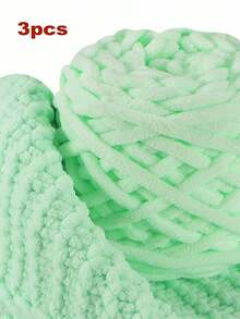 1/2/3/5 Rolls, Approx 90-100g/Pc Ice Bar Braided Single Strand Chunky Yarn For DIY Scarf, Bag, Slippers, Dolls, Blankets, Cushions, Plush Toys (Random Color)