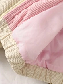 SHEIN Vintaside Kids 女婴秋冬外套休闲时尚保暖幼儿夹克