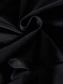 SHEIN Explorewe Tween Boys Casual Street Style Star Elastic Waist Black Pants Fall Winter - Black - View 6