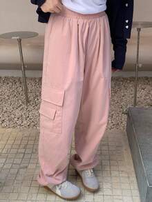 DAZY 少女宽松直筒休闲工装裤，秋季学生时尚单品