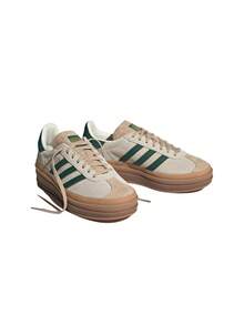 Adidas Gazelle Bold 女士休闲运动鞋 米白色/学院绿/魔力米色 ID7056 - 奶油白/學院綠/魔幻米色 - 查看 5