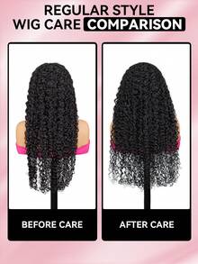 Transparent Lace Water Wave 13 X 4 180% 20-26 Inch Natural Black Color Lace Front Wig With Baby Hair Pre Plucked Human Hair Daily Use For Women Stylish Wig Glueless Frontal Wigs Weaves Human Hair Vacation Essentials Halloween Costume - SNatural - View 10