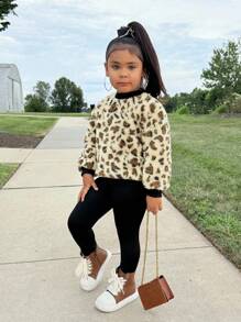 Conjunto informal de niña con parte superior de punto con estampado de corazón y pantalones de punto de unicolor, conjunto de atuendos de vuelta al colegio para mujeres y niñas, conjuntos de ropa para niñas pequeñas, conjuntos de ropa de otoño para niñas pequeñas