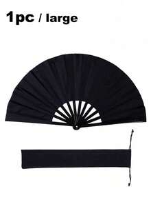 SHEIN Hand Fans, Hand Fans For Foldable, - Rave Fan - Premium Fabric Large Folding Fan Fans, Line Dancing, Chinese Martial Arts Kung Fu Fan, Tai Chi Dance Fan, Nylon-Cloth Vintage Retro Fabric Fans, Stage Performance Folding, Fan DIY Graffiti Solid Color Fan - Multicolor - View 16