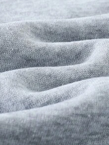 Set de 6 piezas de conjunto de sudadera de manga larga y pantalón jogger de punto con diseños de rayas, unicolor y dibujos animados lindos para niño/niña, adecuado para salidas de otoño e invierno - Multicolor - Ver 4