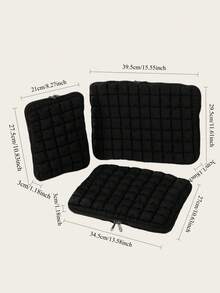 1 件简约高级云笔记本电脑包，大容量 iPad 平板电脑内胆收纳袋，11/13/15 英寸，抗震抗压，适用于笔记本电脑、平板电脑、Macbook、iPad、iPad Mini、多功能收纳袋、iPad 平板电脑保护套、返校（黑白）