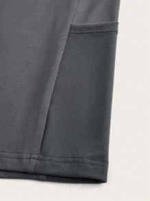 SHEIN LUNE 2pcs/Set Plus Size Women Solid Color Fitted Casual Leggings, Suitable For Summer Women's Sportswear - Multicolor - View 6