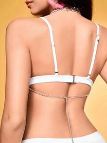 SHEIN Cadena de colgante decorativa para mujer, sexy, para usar en la playa, fiestas, raves, lencería y accesorios - Plateado - Ver 2