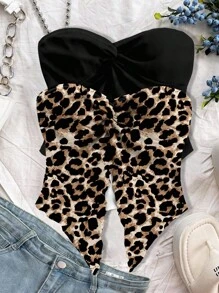 Soleia 2 件夏季豹纹抹胸 - 彩色 - 查看 4