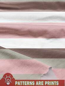 SHEIN LUNE Đầm dự tiệc thường ngày cổ tròn phối màu dành cho nữ cỡ lớn - Nhiều màu - Xem 3