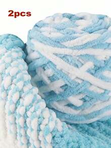 1/2/3/5 Rolls, Approx 90-100g/Pc Ice Bar Braided Single Strand Chunky Yarn For DIY Scarf, Bag, Slippers, Dolls, Blankets, Cushions, Plush Toys (Random Color)