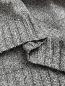 Elenzga 大码女式法式针织中长款连帽背心开衫，无袖针织毛衣外套，休闲宽松百搭通勤装，灰色无袖连帽开衫，带口袋 - 灰色 - 查看 7