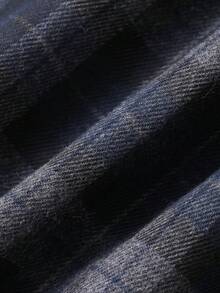 DAZY 女士宽松格子街头休闲校服衬衫，法兰绒女士长袖上衣