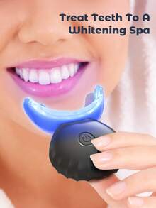 Teeth Whitening Kit With LED Light,  4 Teeth Whitening Gel Pens, 10 Min Non-Sensitive Fast Teeth Whitener, Helps To Remove Stains From Coffee, Smoking, Wines, Soda, Food - Black - View 2