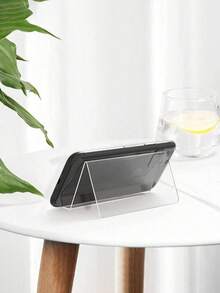 1pc Acrylic Business Card Holders On The Office Desk, Transparent Plastic Desktop Business Card Display Stand, Business Card Holder, Business Card Holder, Can Accommodate 30-50 Business Cards, Acrylic Business Card Display Rack - Multicolor - View 6