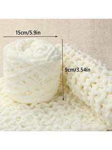 1/2/3/5 Rolls, Approx 90-100g/Pc Ice Bar Braided Single Strand Chunky Yarn For DIY Scarf, Bag, Slippers, Dolls, Blankets, Cushions, Plush Toys (Random Color)