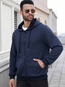 Manfinity CasualCool 秋季大码男士休闲户外连帽拉链长袖运动衫