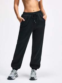 LOUNGEISTA 新款女士两件套保暖休闲抽绳运动裤家居服女士运动裤睡衣秋冬保暖裤适合居家保暖户外运动聚会，秋季服装，透气舒适家居裤 - 彩色 - 查看 9