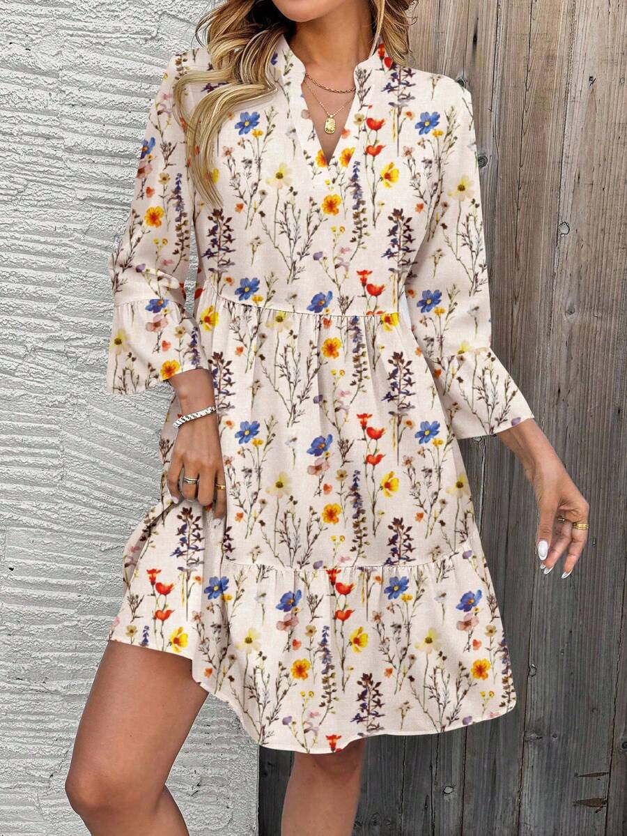 EMERY ROSE 女士休闲碎花迷你连衣裙，适合夏季 - 彩色 - 查看 1