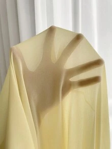 Vionelle Plus Size Women Elegant Romantic Solid Color Dress Fall Cloth For Women Chiffon Dresses For Women Modest Dress Lemon Dress Women Light Yellow Dress Women Pastel Yellow Dress - Yellow - View 8