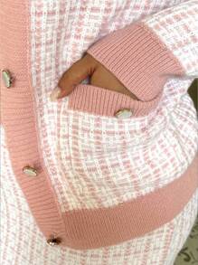 Flirla Fashionable White Round Neck Long Sleeve & Mini Skirt Set, Autumn/Winter Fall Cloth For Women - Multicolor - View 8