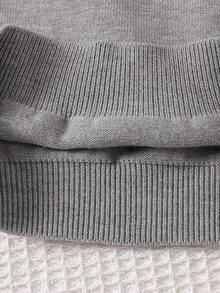 女童甜美灰色毛衣套装 - 精致手工3D花朵，宽松百搭，长袖针织套头衫+长裤两件套，可爱时尚，秋冬毛衣套装，女童针织套装，女童针织毛衣裤套装，女童两件套服装，女童秋季服装 - 灰色 - 查看 9