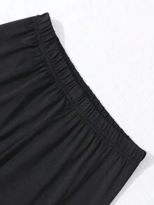 Sparklyn 2 件套复古美式英语图案运动衫和裤子套装，适合少女 - 玫紅色 - 查看 4