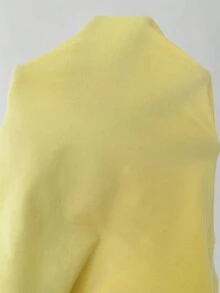 FavEase Top galben cu decolteu în U, croială strâmtă, mânecă lungă, cu pernițe la piept, brodat cu scoici și funde, ținută elegantă, casual, de zi cu zi, potrivită pentru primăvară/toamnă - Galben - Vizualizare 8