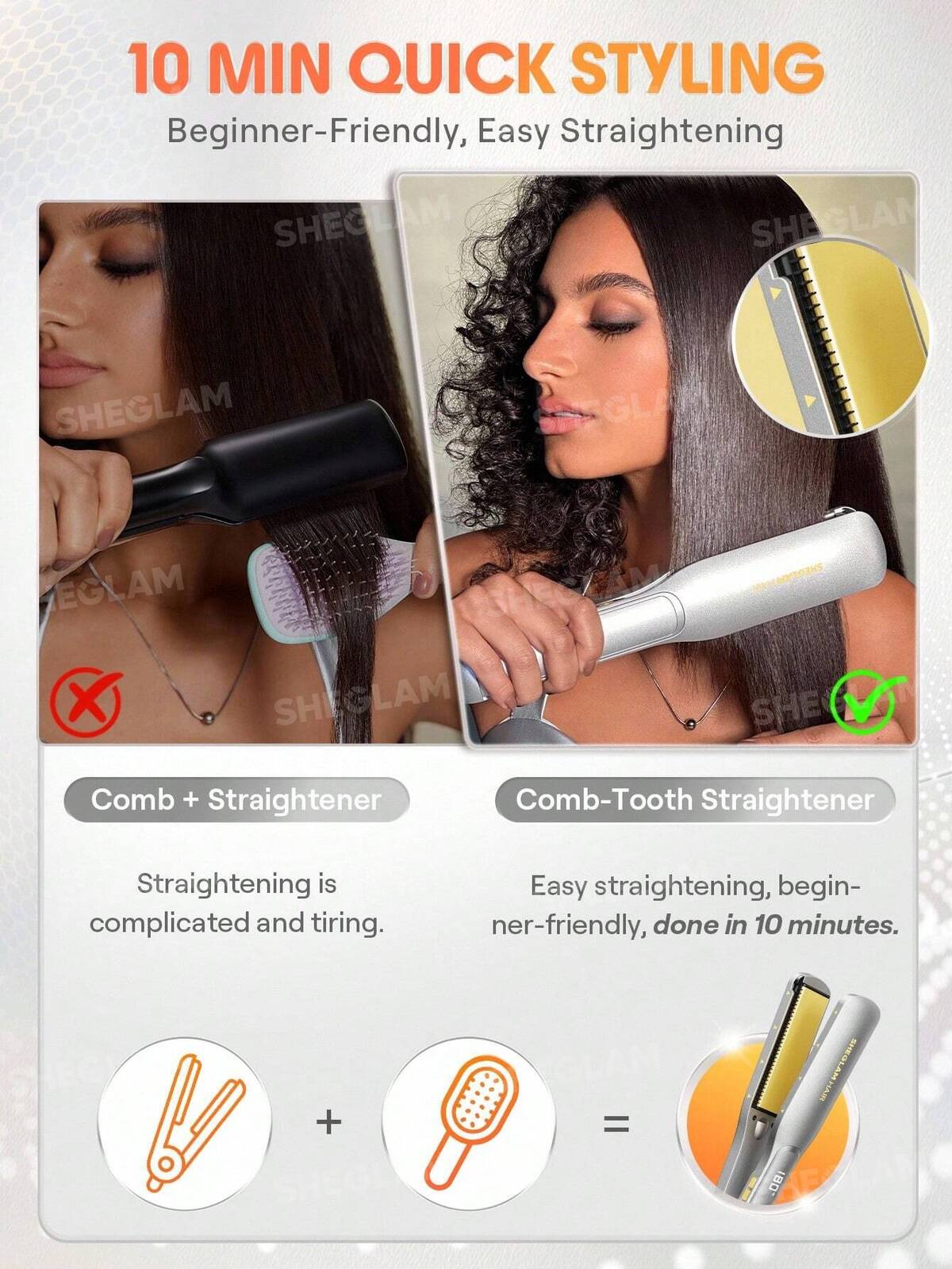 Sleek Chic Wide Glide Straightener - US Plug